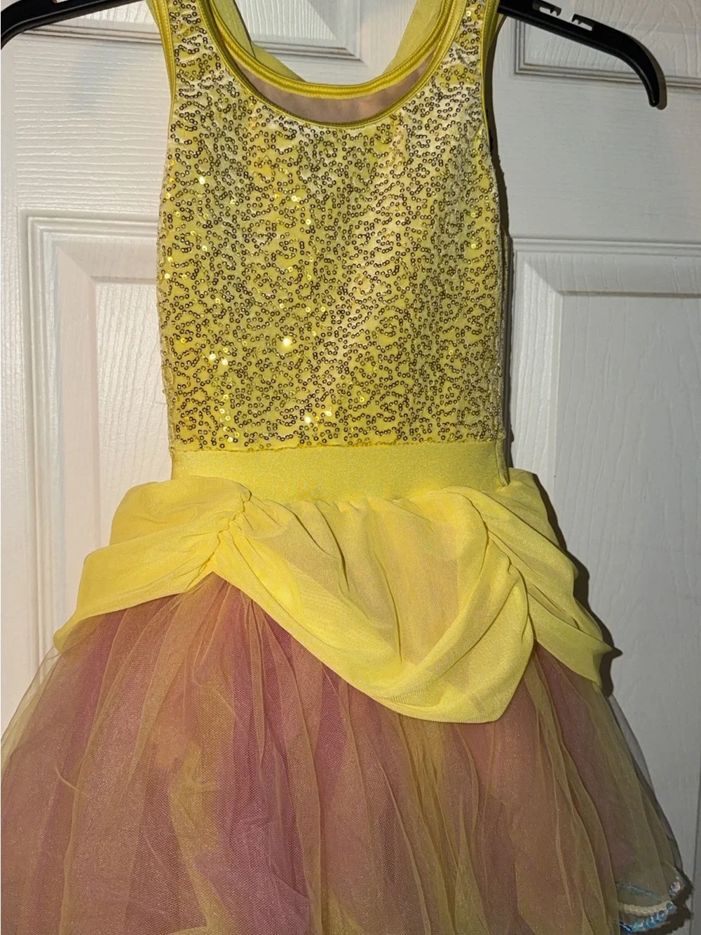 Weissman Yellow Glitter Tulle Dance Costume